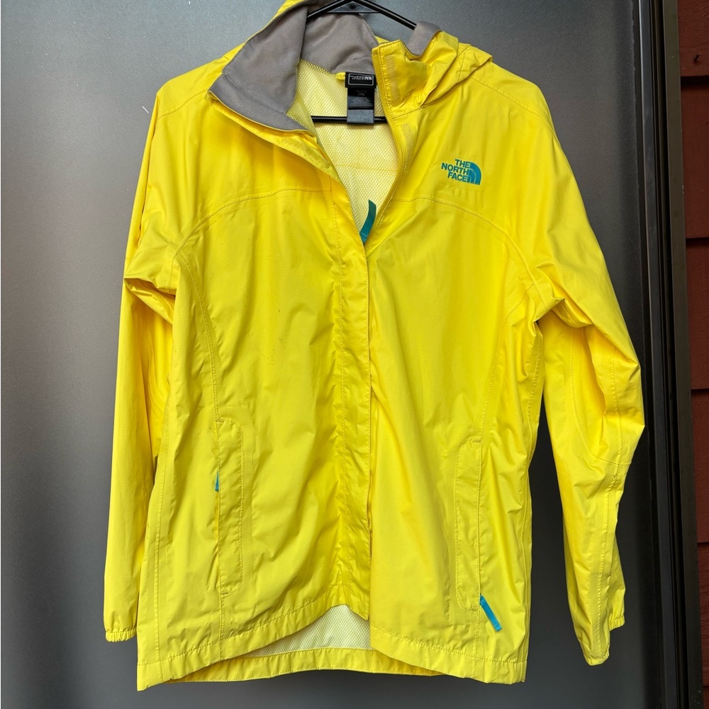 North Face (YOUTH size XL-18) yellow rain jacket